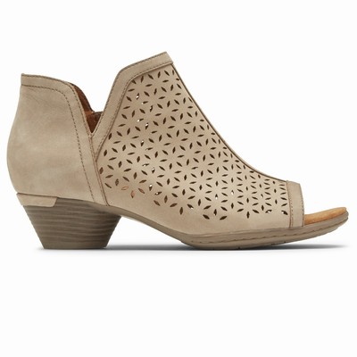 Rockport Cobb Hill Laurel Open-Toeie Stiefel Damen Braun OTN-691024